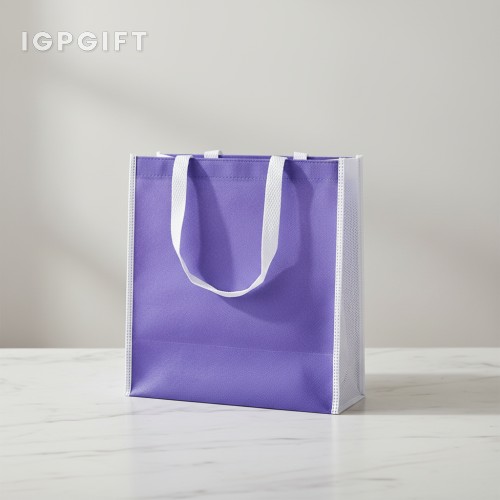 高品質雙色圓形無紡布袋 - 100gsm