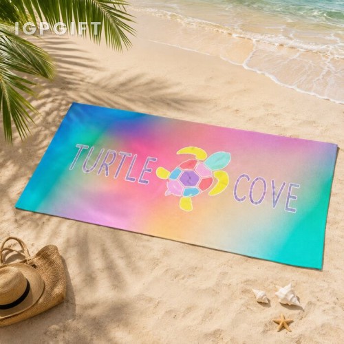 全彩微纖維沙灘毛巾