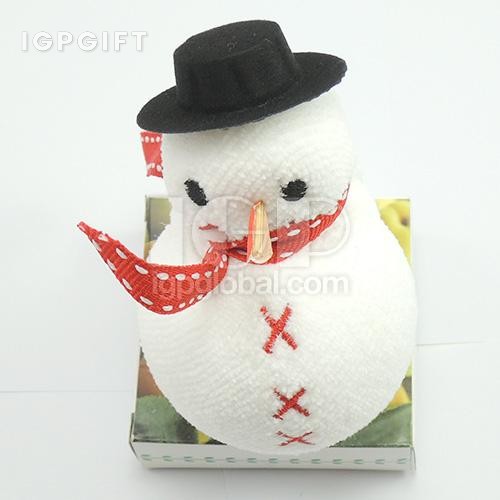 純棉壓縮雪人毛巾