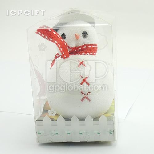 純棉壓縮雪人毛巾