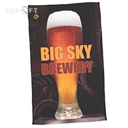全彩絨面高爾夫毛巾 - 18