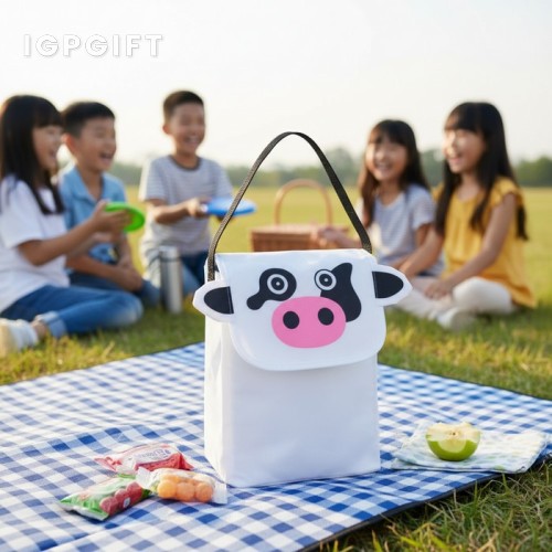 牛皮圖案午餐袋