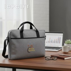 經典斜背公事包 - 刺繡款