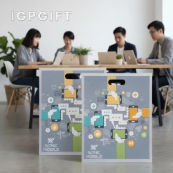 多彩圓形切割手提塑料袋 - 15