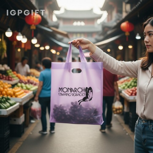 彩色磨砂便捷手提袋