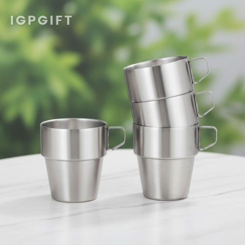 不鏽鋼疊疊咖啡杯4件套