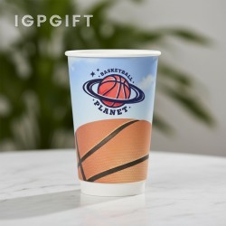 籃球全彩圖案保溫紙杯