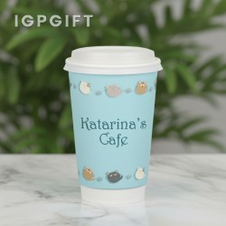 全彩保溫紙杯配蓋 - 16盎司