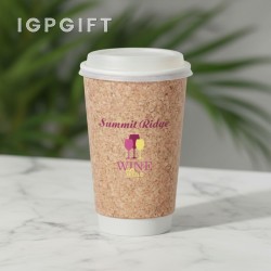 環保厚墊隔熱紙杯配蓋 - 16盎司