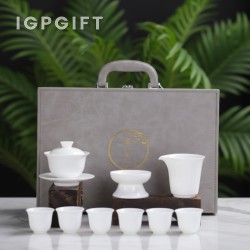 精緻九件陶瓷茶具套裝