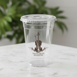 清晰軟塑料杯配蓋 - 20盎司