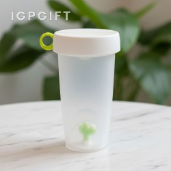 透明綠色小草杯
