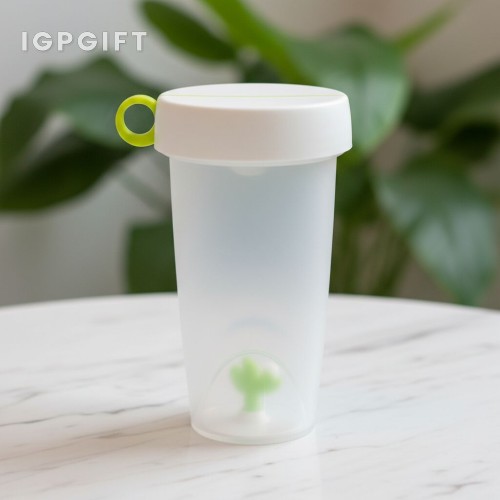 透明綠色小草杯