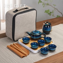 陶瓷收納旅行茶具套裝