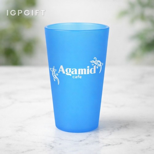 可定製矽膠保冷杯 - 16 盎司 - 冰霜色