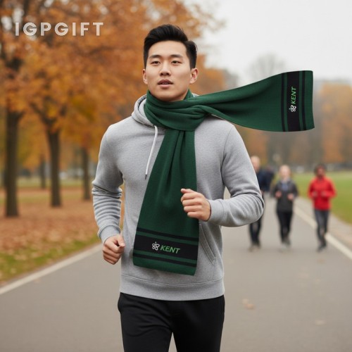 運動風條紋圍巾