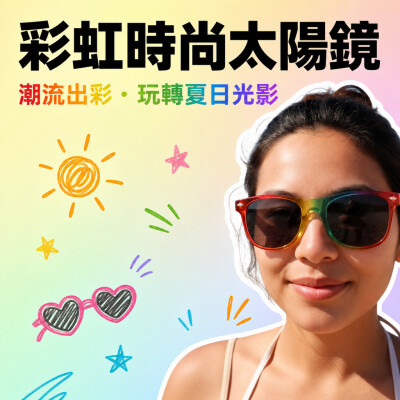 香港企業禮品訂製 - 彩虹時尚太陽鏡