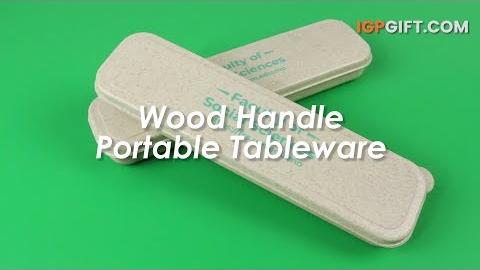 Wood Handle Portable Tableware