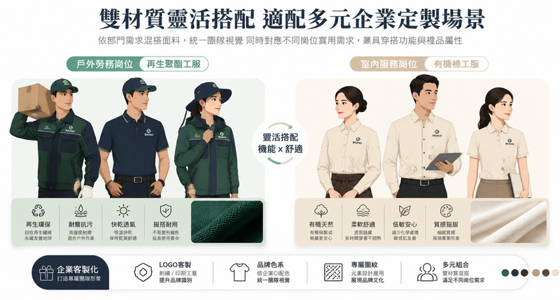 環保制服定製新趨勢,再生聚酯與有機棉工服應用