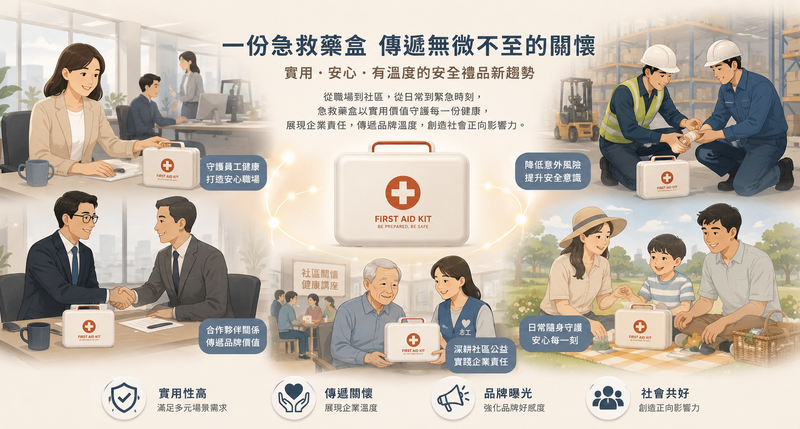 企業安全宣導禮品首選，客製Logo急救藥盒藥包