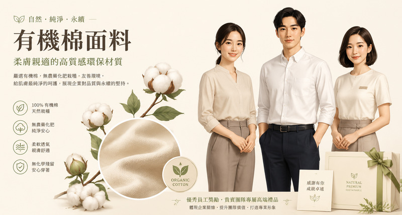 環保制服定製新趨勢,再生聚酯與有機棉工服應用