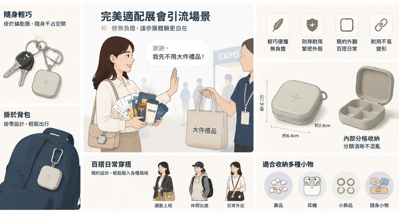展會人氣禮贈品,匙扣迷你便攜藥盒實用推介