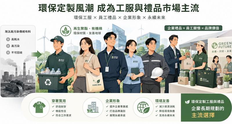 環保制服定製新趨勢,再生聚酯與有機棉工服應用