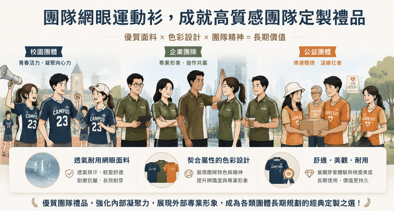 團隊運動衫定製設計，網眼面料與團隊色彩搭配技巧