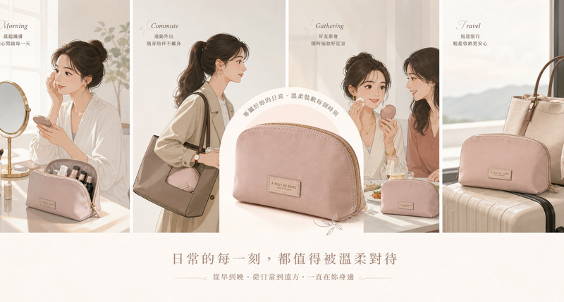 突破收納單一功能，化妝袋綁定女性生活塑造品牌溫度