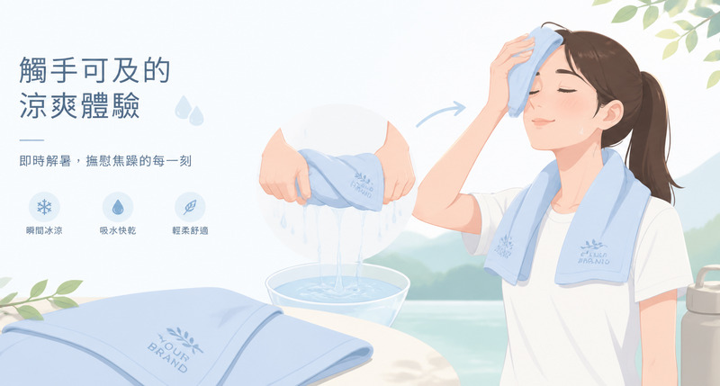 夏日戶外送上清涼，冰涼毛巾憑體驗累積品牌溫柔好感