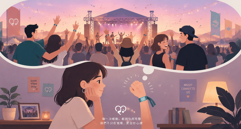 音樂節門票之外，紀念手環串起品牌與年輕人的情感羈絆